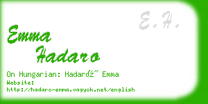 emma hadaro business card